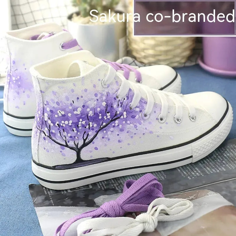High Top Canvas Shoes For Summer And Autumn - Bellarte Enchanté High Top Canvas Shoes For Summer And Autumn